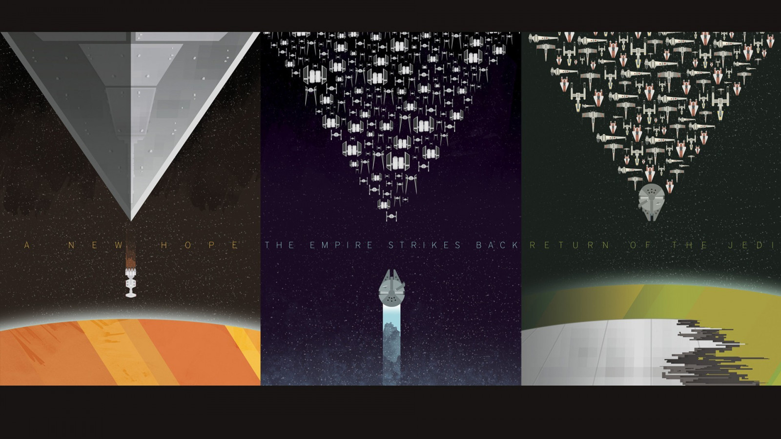 Hvězdné války, minimalismus, umělecká díla, symetrie, kruh, plakát, značka, film art, UMĚNÍ, barva, tvar, design, šperky, Snímek obrazovky, módní doplněk, font