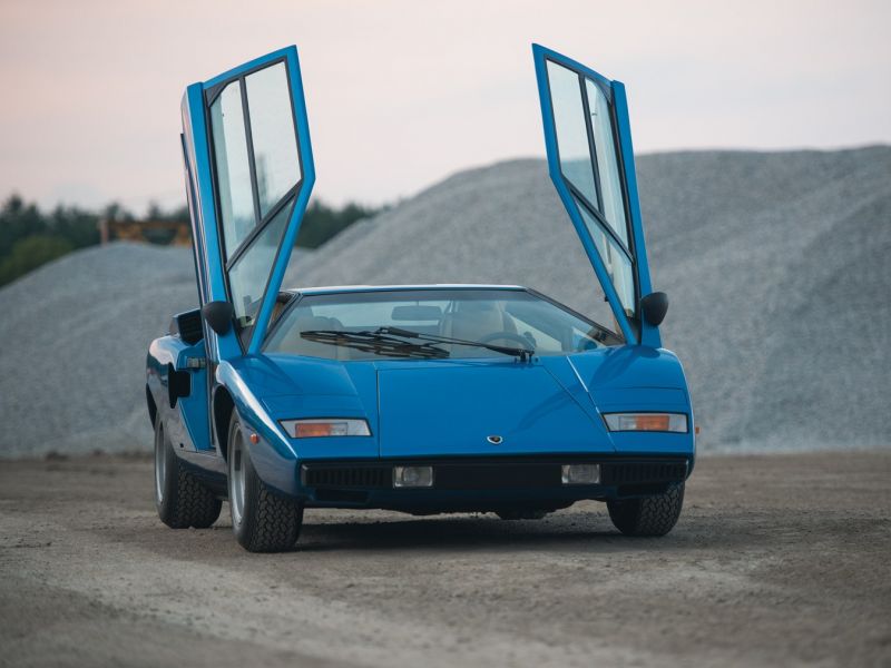 sininen autoja,Classic car,Lamborghini Countach,1349x1012 px