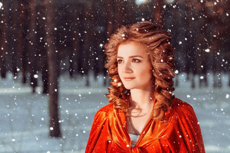 women, model, snow, winter, fashion, beauty