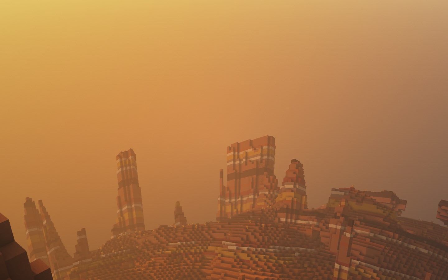 Wallpaper video games, Minecraft, orange and teal, PC gaming 1440x900