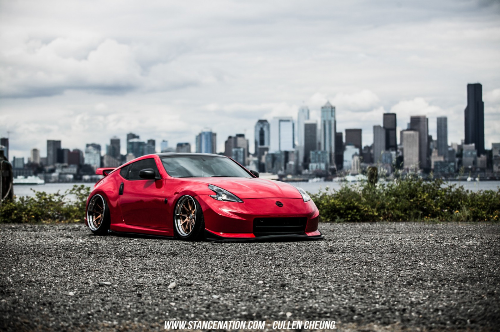 1680x1118 px, Nissan, Nissan 350Z, macchine rosse, Stance, StanceNation, Stanceworks