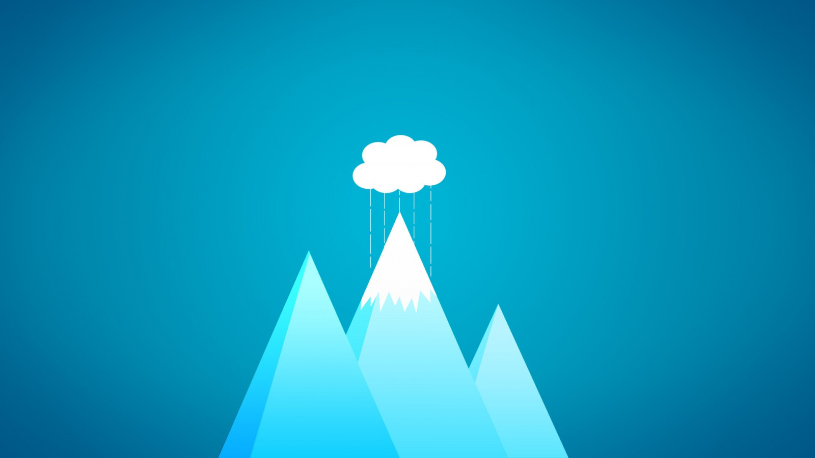 illustration, bjerge, Digital kunst, 3D, minimalisme, Blå baggrund, regn, skyer, tekst, logo, blå, cirkel, pyramide, mærke, lys, form, skærmbillede, computer tapet, skrifttype