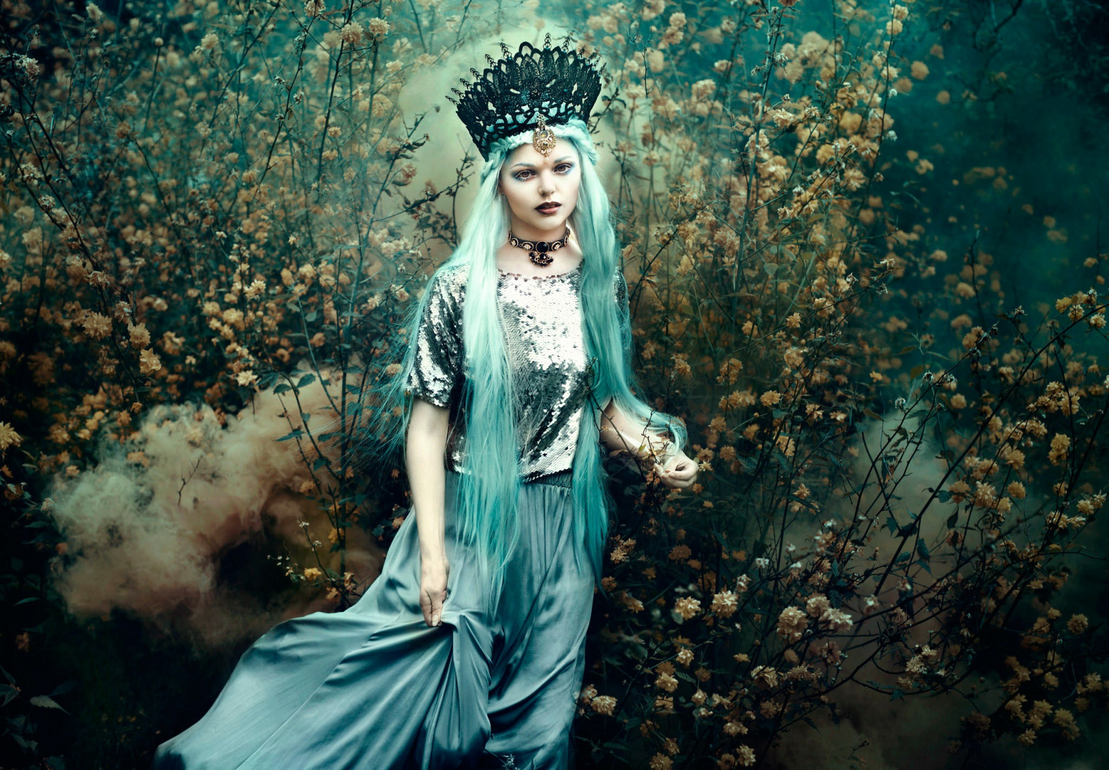 ženy, model, fantasy umění, modrý, móda, jaro, Bella Kotak Fotograf, krása, focení
