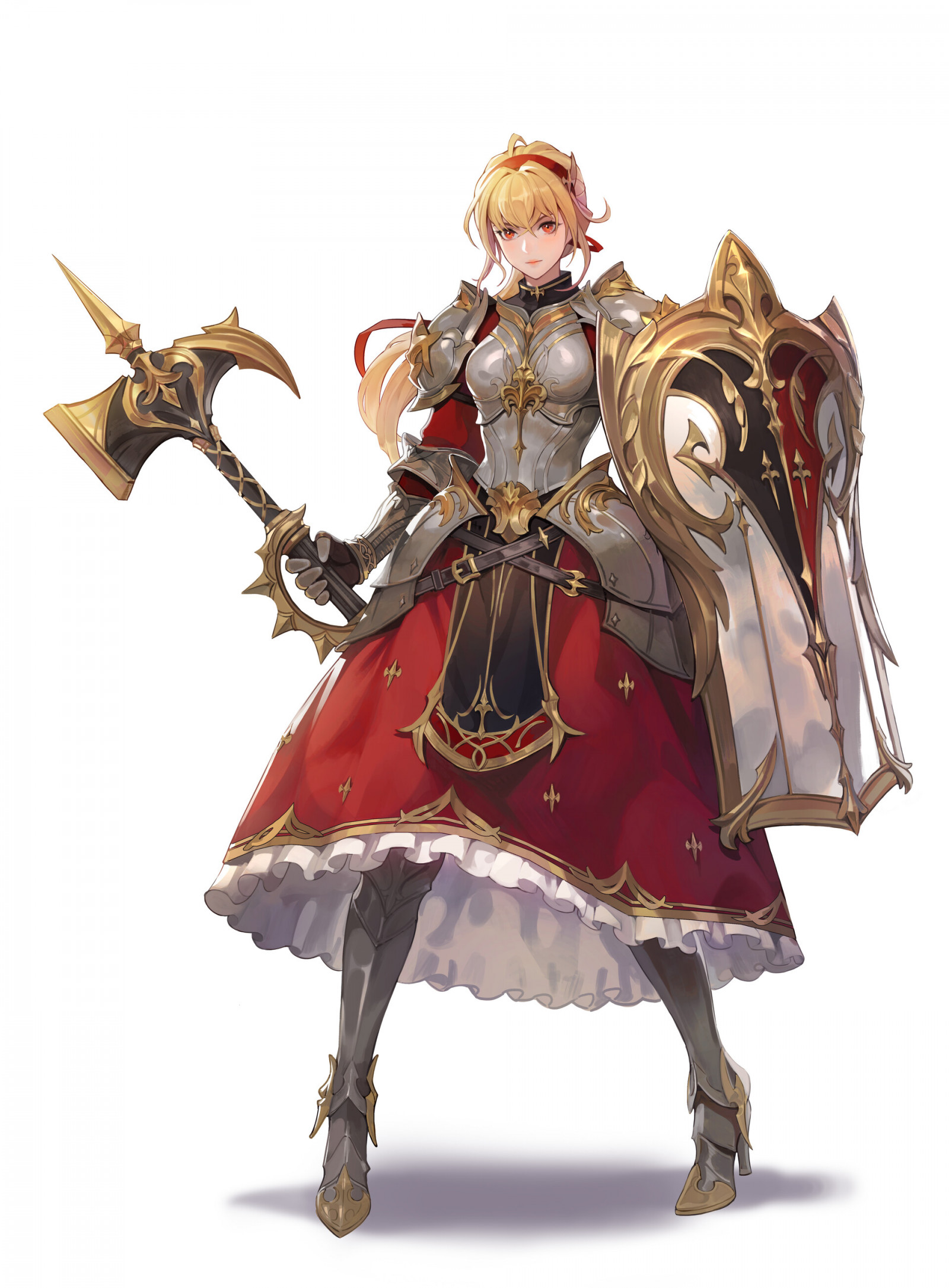 Wallpaper Junq Jeon, drawing, women, anime girls, hairband, blonde