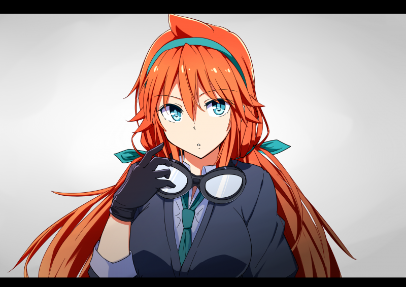 illustration, roux, cheveux longs, Anime, Filles anime, yeux bleus illustration, roux, cheveux longs, Anime, Filles anime, yeux bleus