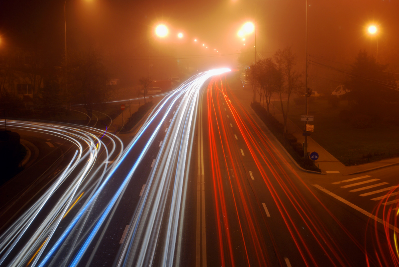 výlet, cestovat, modrý, světlo, Červené, bílý, UMĚNÍ, cars, auto, žlutý, mlha, noc, oheň, světla, Nikon, Transylvania, kolozsvar, Cluj, Clujnapoca, D60, erdely, Ardeal