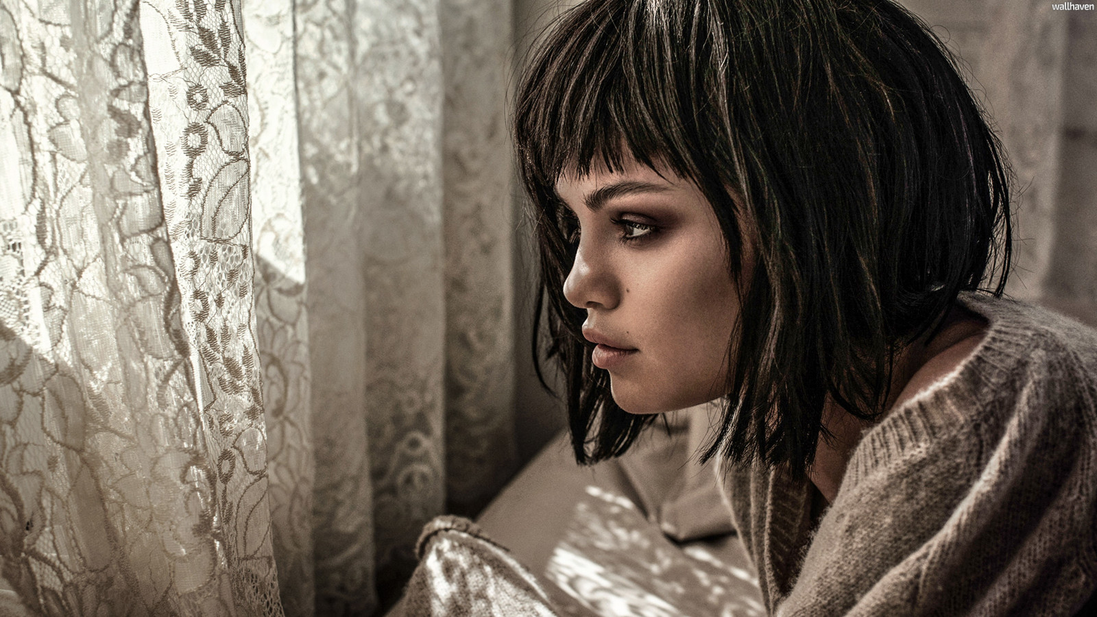 Černá, ženy, černobílý, model, portrét, dlouhé vlasy, fotografování, zpěvák, Selena Gomez, móda, vlasy, jaro, Osoba, dívka, krása, oko, dáma, účes, Černý a bílý, monochromatické fotografování, portrétní fotografie, focení, hnědé vlasy