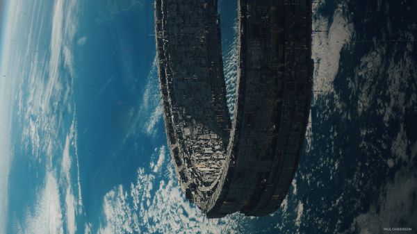 Paul Chadeisson, science fiction, digital, futuristic, Orbital Stations, concept art