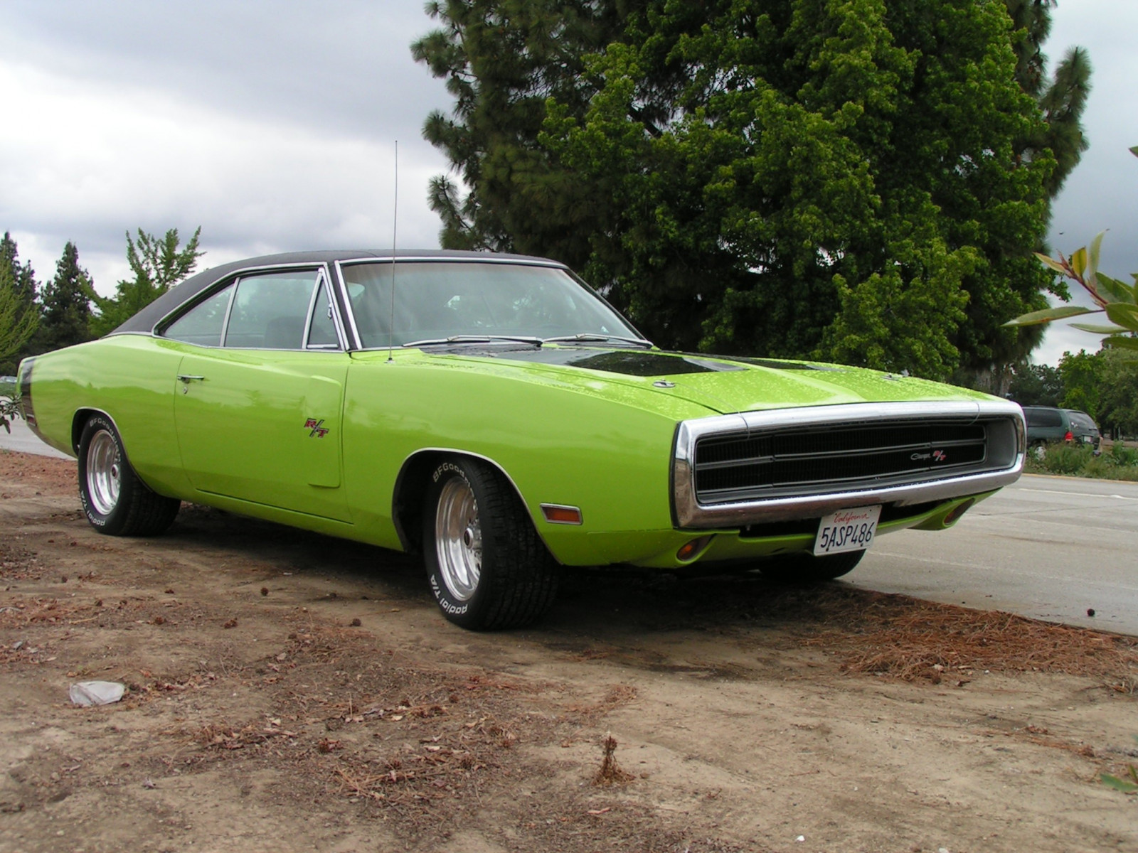 Wallpaper Dodge Charger, classic car, green cars, land vehicle