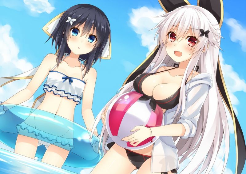 ilustrace, dlouhé vlasy, bílé vlasy, anime, anime dívky, modré oči ilustrace, dlouhé vlasy, bílé vlasy, anime, anime dívky, modré oči