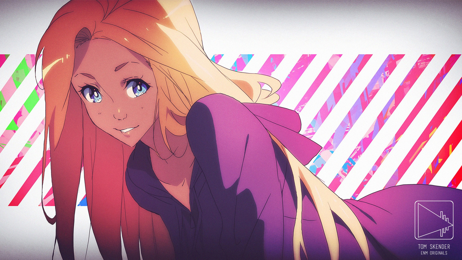 ilustración, pelo largo, Anime, Chicas anime, Mirando al espectador, dibujos animados, ENM, captura de pantalla, Mangaka