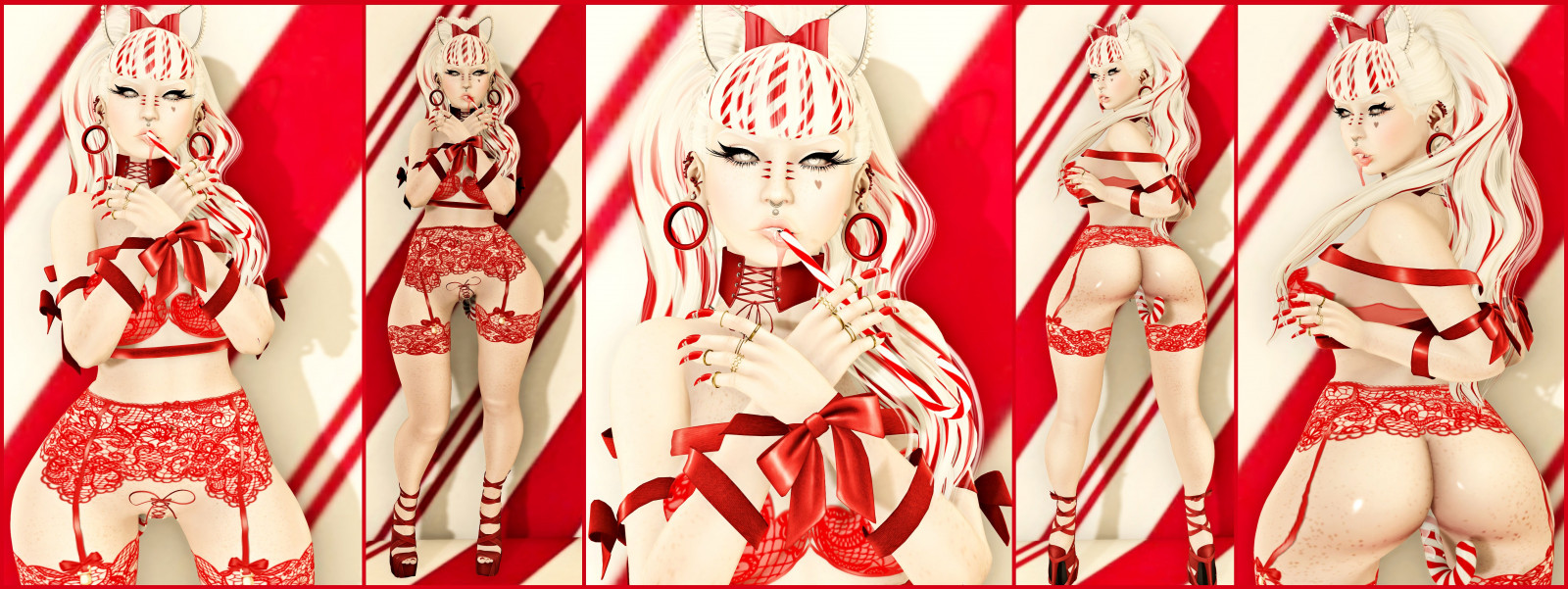 caramella, vacanze, bastoncino di zucchero, rosso, bianca, donna, femmina, sexy, biancheria intima, festivo, SL, seconda vita, ARTE, fotografia, blog, moda, Avanti, sorgere, aliceproject, linguaggio del corpo, cherryrouge, collabor88, fri, hairology, kinkyevent, mandala, puki, realevil, Sallie, segreti, suicidedollz, suicidegurls, vengefulthreads, s0ng