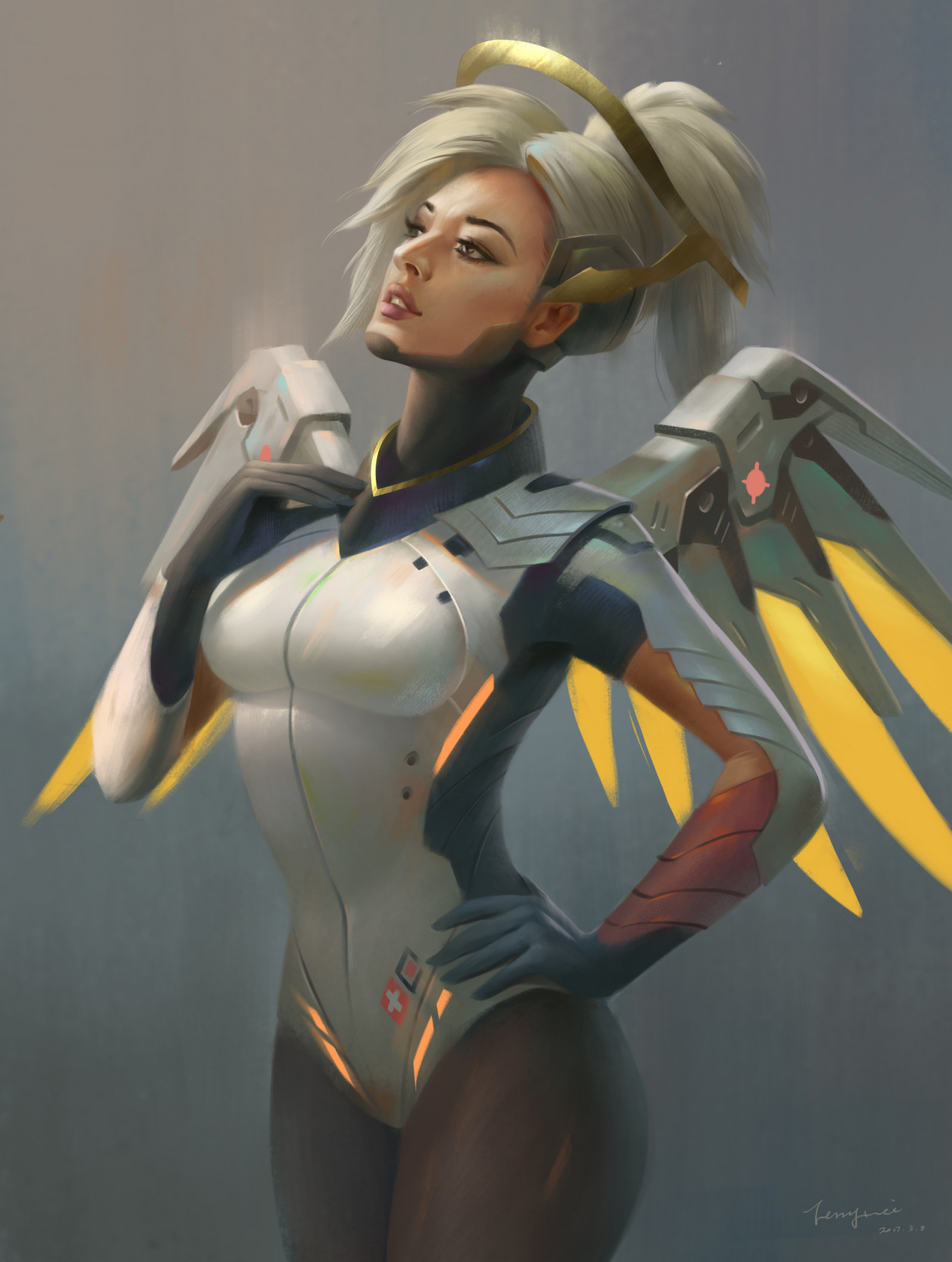 Terry Wei, donne, bionda, Mercy Overwatch, Ali, Overwatch