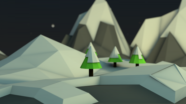 trees, illustration, mountains, digital art, abstract, space