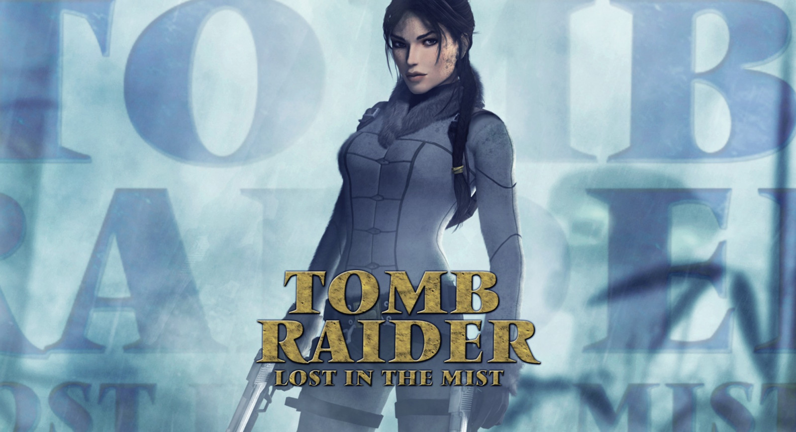 ilustrare, anime, Lara Croft, Tomb Raider, poster, captură de ecran, tapet de calculator, coperta de album, a pierdut în ceață