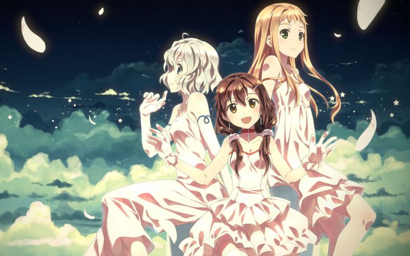 อะนิเมะ,ชุดเดรสสีขาว,ภาพประกอบ,สาวอะนิเมะ,มังงะ