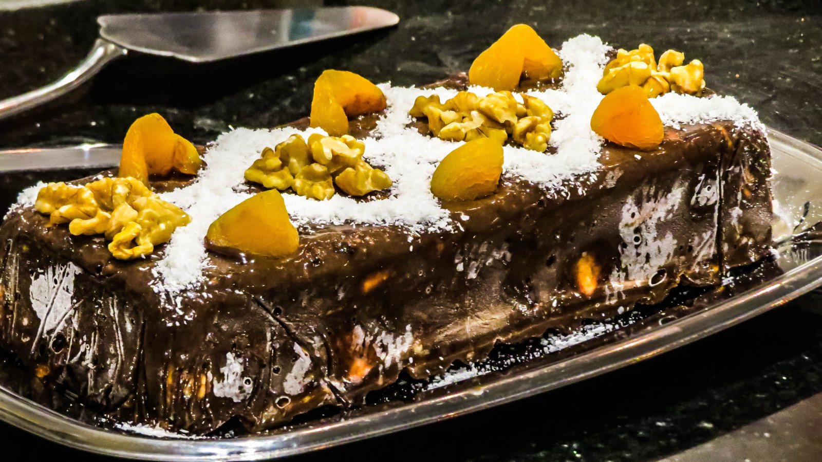 케이크, 디저트, 살포, 견과류