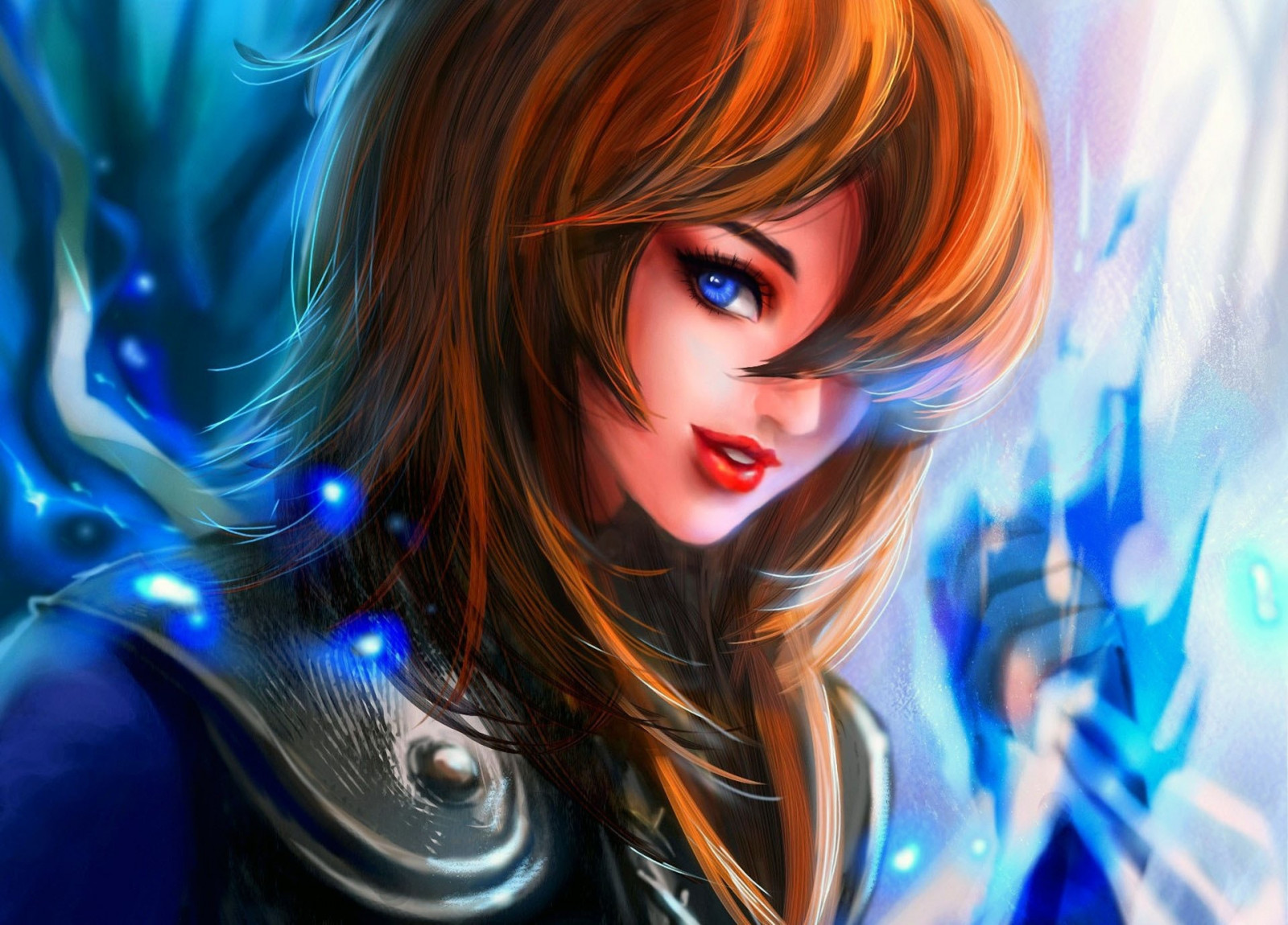 Wallpaper : anime girls, red lipstick, manga, blue, Naruto Shippuuden