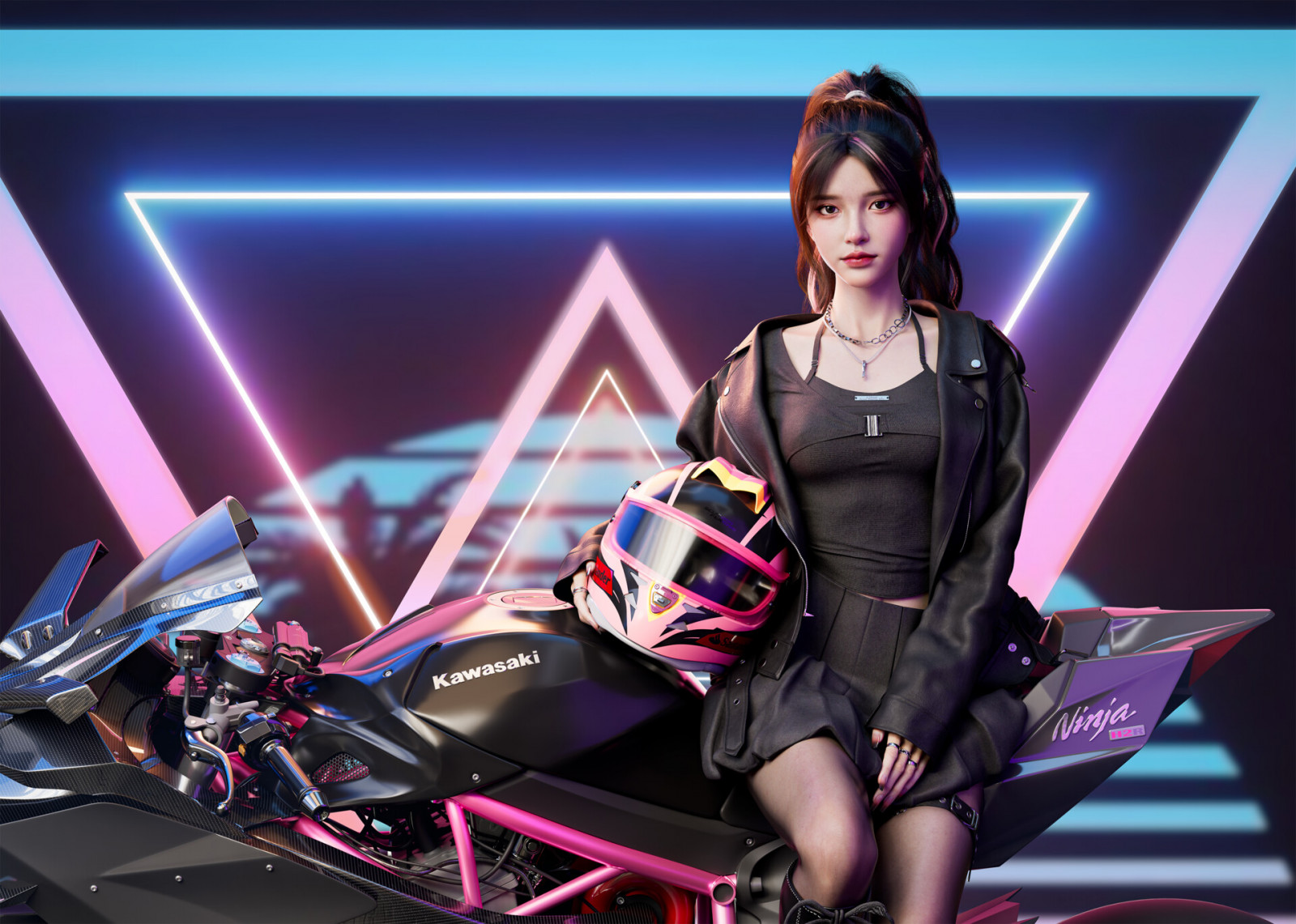 fantasy dívky, CG, 3D