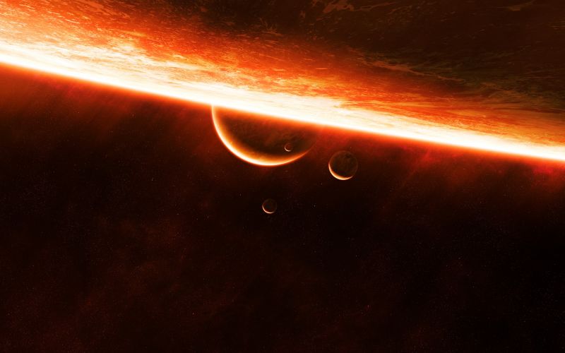 planeta, prostor, slunce, slunečnímu záření, digitální umění, noc planeta, prostor, slunce, slunečnímu záření, digitální umění, noc