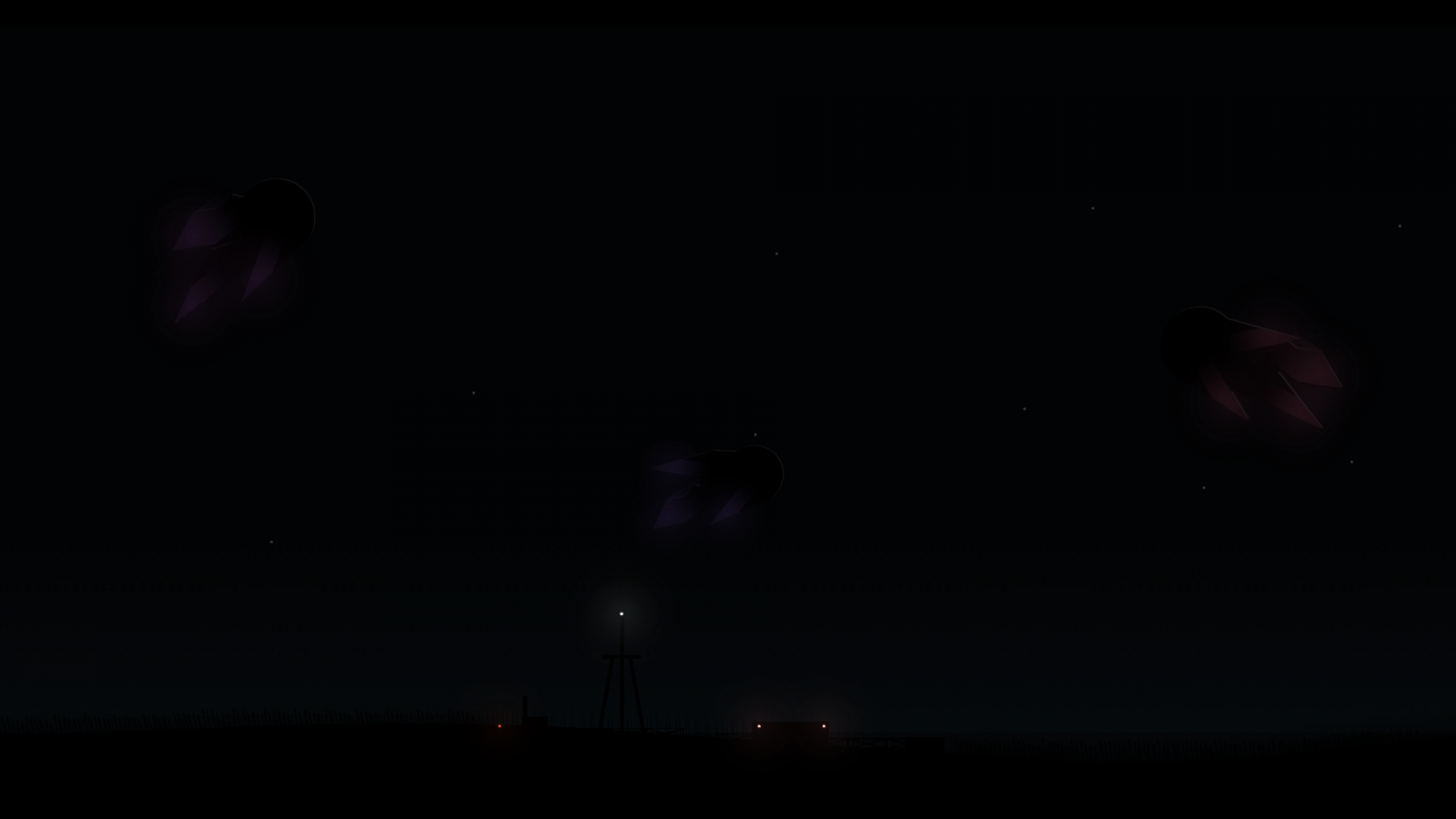 noc, cizí únos, alien invasion, hospodařit, Farm House, light effects