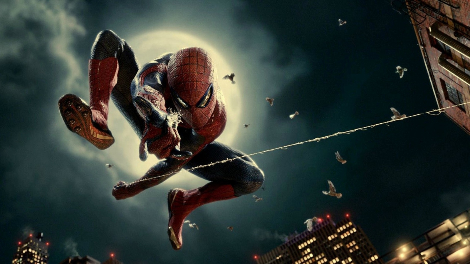 Pavoučí muž, Úžasný Spider Man, Let, UMĚNÍ, tma, Snímek obrazovky, počítač tapeta, Atmosféra Země