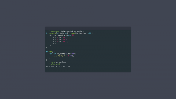 Rust programming language,kód,Programování,zvýrazňování syntaxe