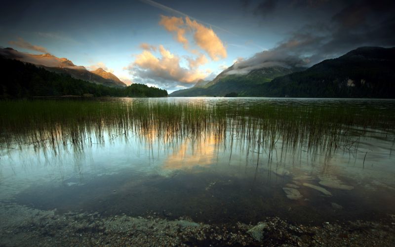 sunlight, landscape, sunset, lake, water, sea sunlight, landscape, sunset, lake, water, sea