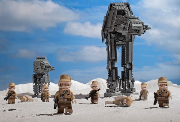 LEGO, sculpture, back, strike, Hoth, atat