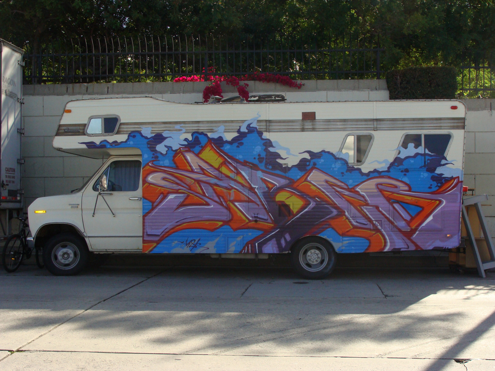 Auto, Fahrzeug, Säbel, Graffiti, Straßenkunst, LKW, Wandgemälde, KUNST, Los Angeles, Kraftfahrzeug, Nutzfahrzeug, Awr, Msk, Siebter