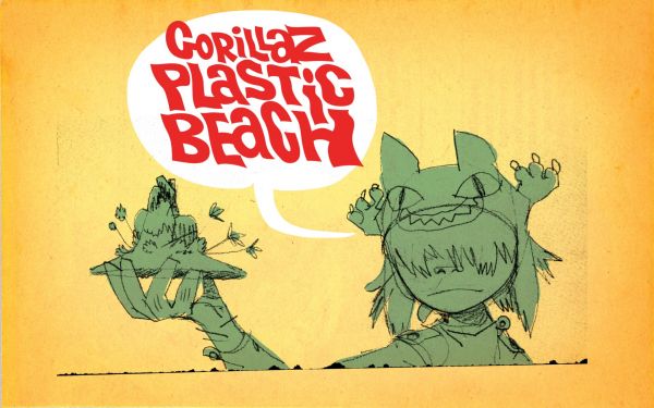 Jamie Hewlett,Gorillaz,illustration,text,cartoon,Noodle