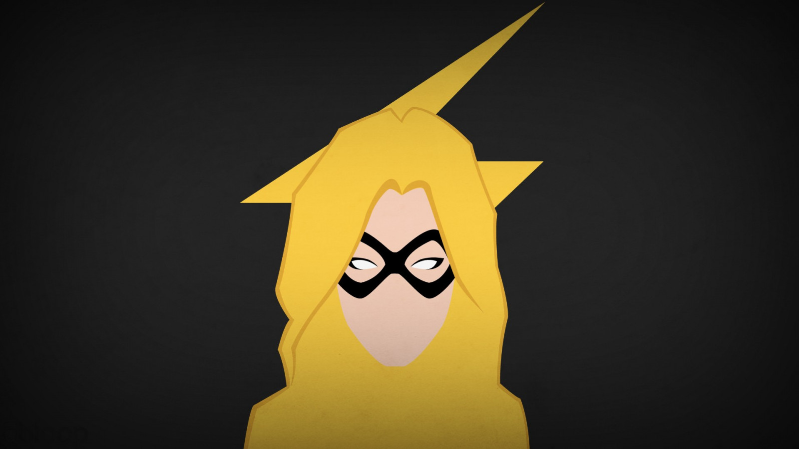 nero, illustrazione, sfondo semplice, maschera, logo, giallo, cartone animato, eroe, Marvel Comics, Blo0p, ARTE, immagine dello schermo, sfondo del computer