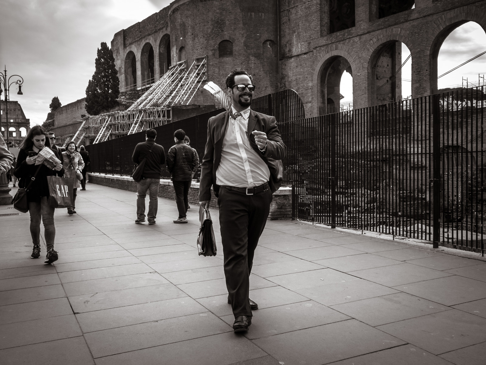 ulice, lidé, bílý, Černá, Řím, roma, Olympus, rom, Epl7