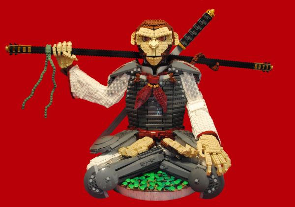 LEGO,sculpture,monkey,king