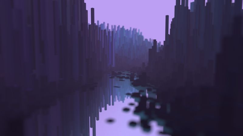 slunečnímu záření, digitální umění, město, panoráma města, noc, voda slunečnímu záření, digitální umění, město, panoráma města, noc, voda