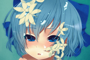 face illustration anime blue black hair girl mangaka Touhou child face illustration anime blue black hair girl mangaka Touhou child