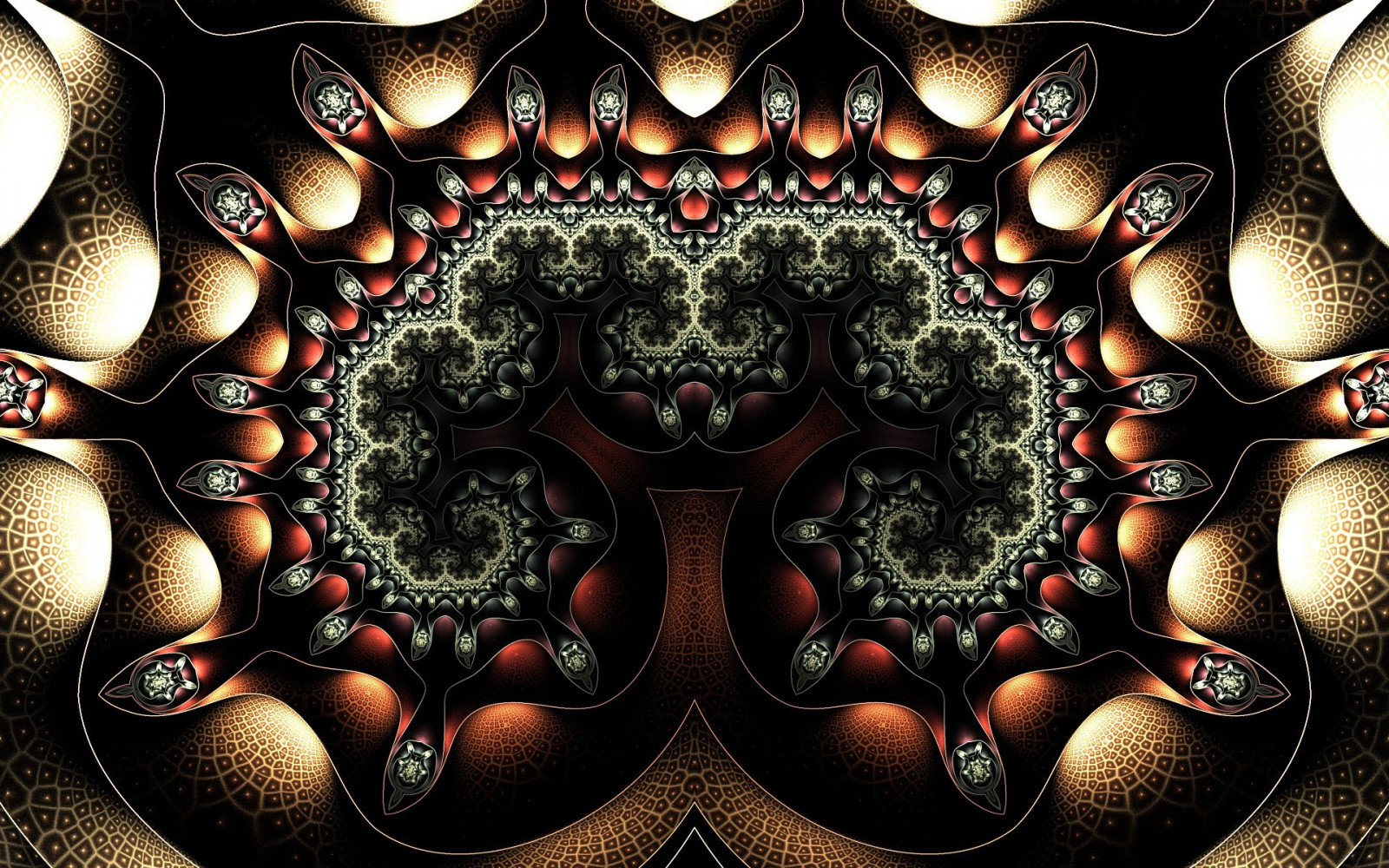 ilustrace, abstraktní, symetrie, fraktální, vzor, UMĚNÍ, design, Snímek obrazovky, počítač tapeta, fraktální umění, kryt alba, psychedelické umění