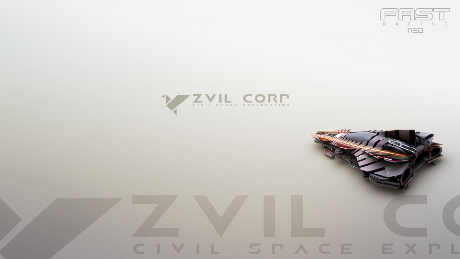 nave, videogiochi, futuristico, logo, disegno grafico, marca, Veloce corsa Neo, Shin en Multimedia, ZVIL, pubblicità, immagine dello schermo, presentazione, font, prodotto