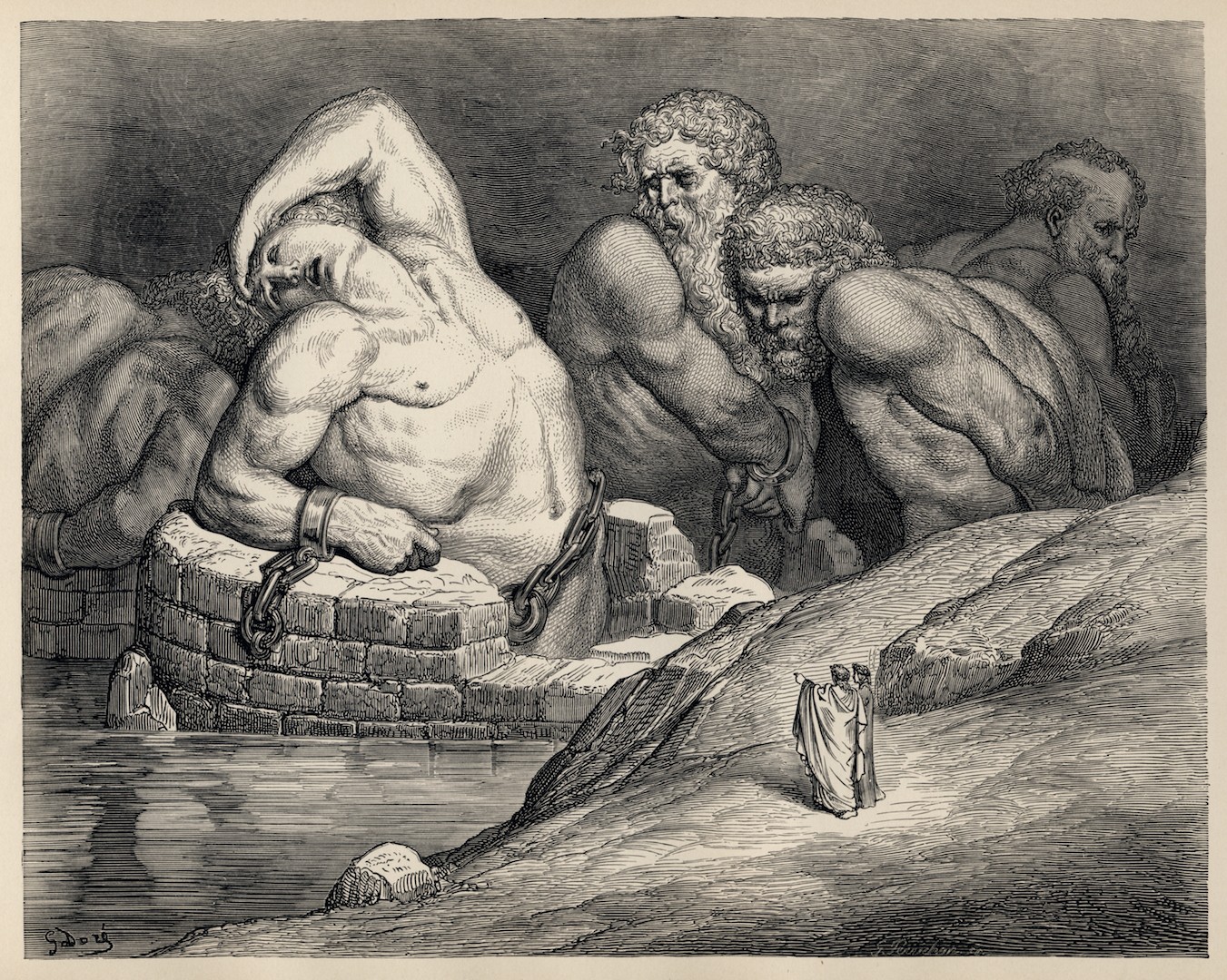 tegning, maleri, illustration, kunstværk, Gustave Dor, græsk mytologi, Dante Alighieri Inferno, KUNST, skitse, lettelse, oldtidshistorie, figur tegning
