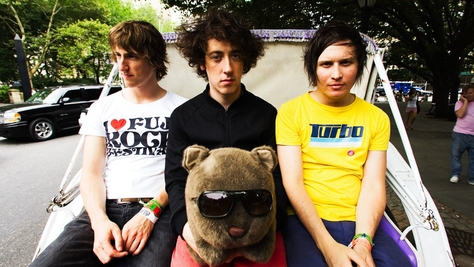 Die wombats, Spielzeug, Brille, Auto, Bäume