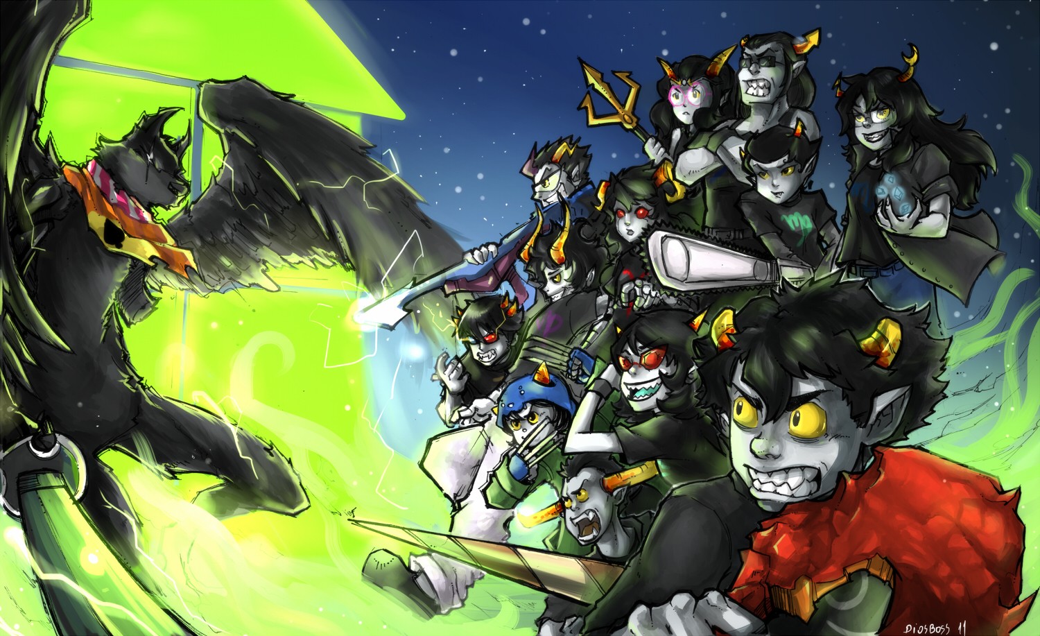 วอลเปเปอร์ : ภาพประกอบ, อะนิเมะ, Homestuck, ภาพหน้าจอ, เมชา, วอลล์เป ...