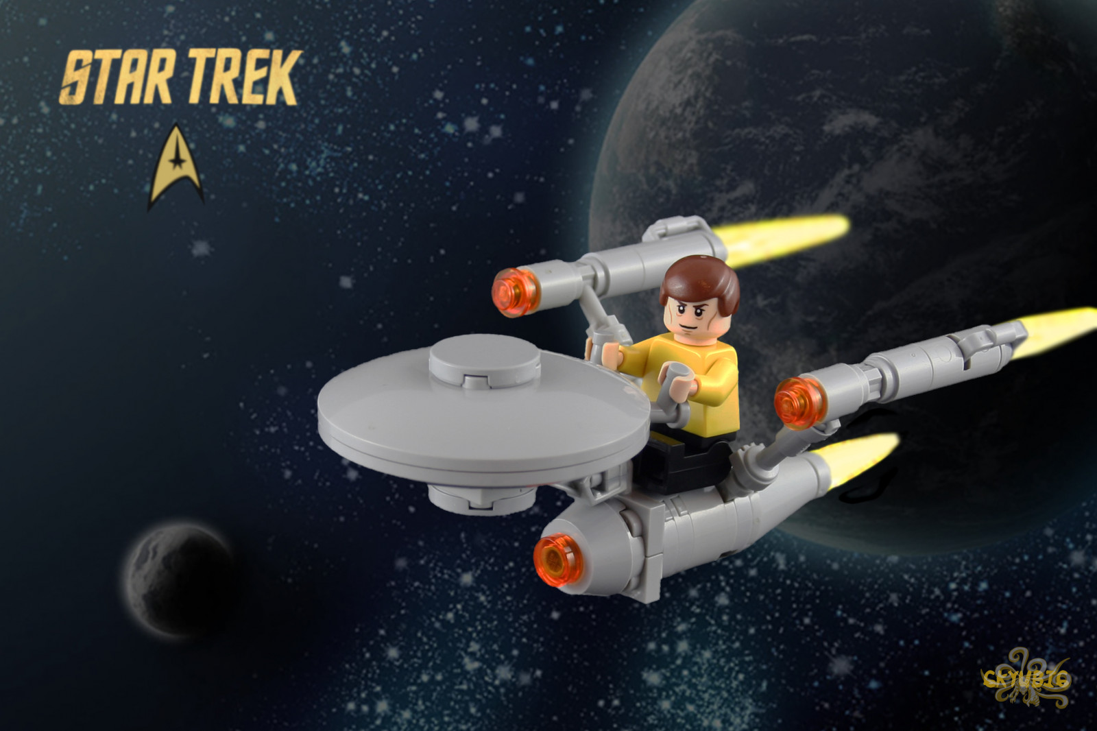 star Trek, nave, LEGO, spazio, chibi, micro, ussenterprise, moc, 6kyubi6