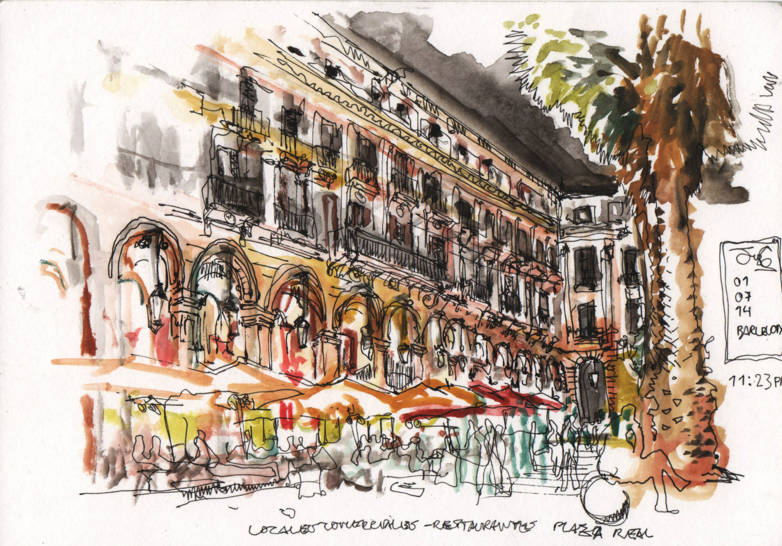 výkres, malování, ilustrace, koláž, městský, Barcelona, nástěnná malba, UMĚNÍ, náměstí, nemovitý, skica, moderní umění, dibujo, boceto, Sketchers