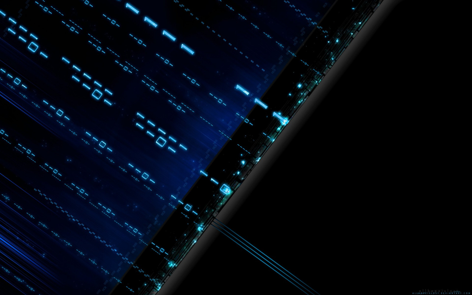 arte digitale, notte, spazio, cielo, tecnologia, atmosfera, binario, linea, oscurità, immagine dello schermo, sfondo del computer, atmosfera della terra, spazio