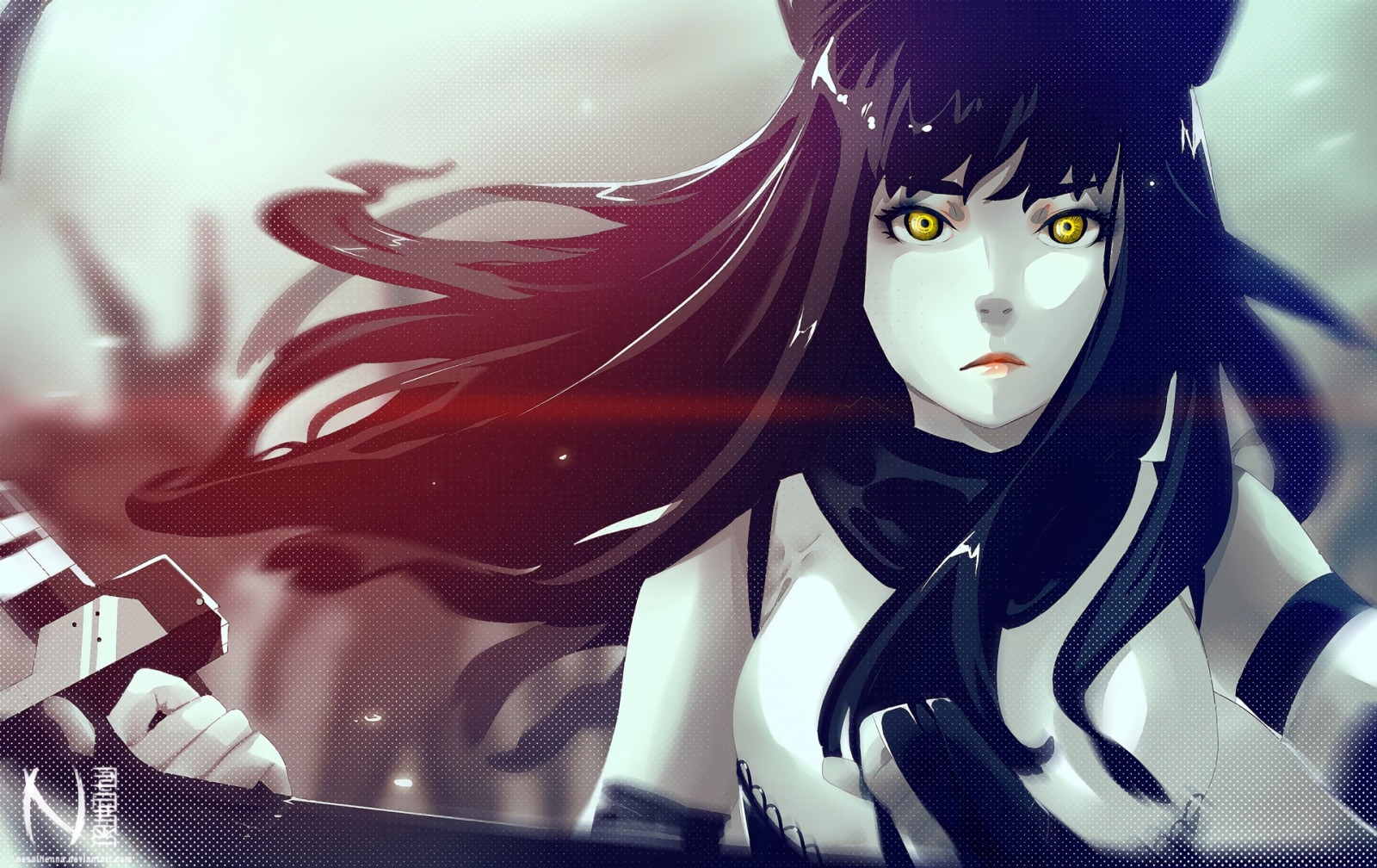 fantasy umění, anime, Blake Belladonna, RWBY, Hračka, Snímek obrazovky, počítač tapeta