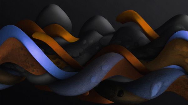 abstract,3D Abstract,illustration,dark background,gradient,Blender