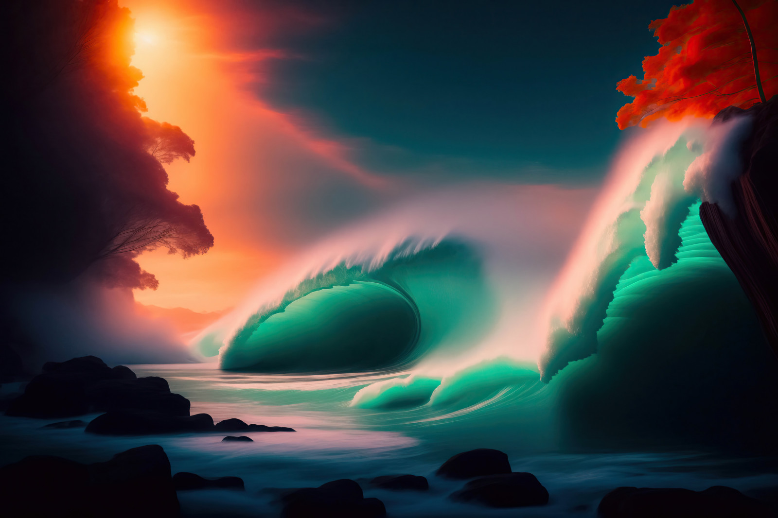 Tsunami water video