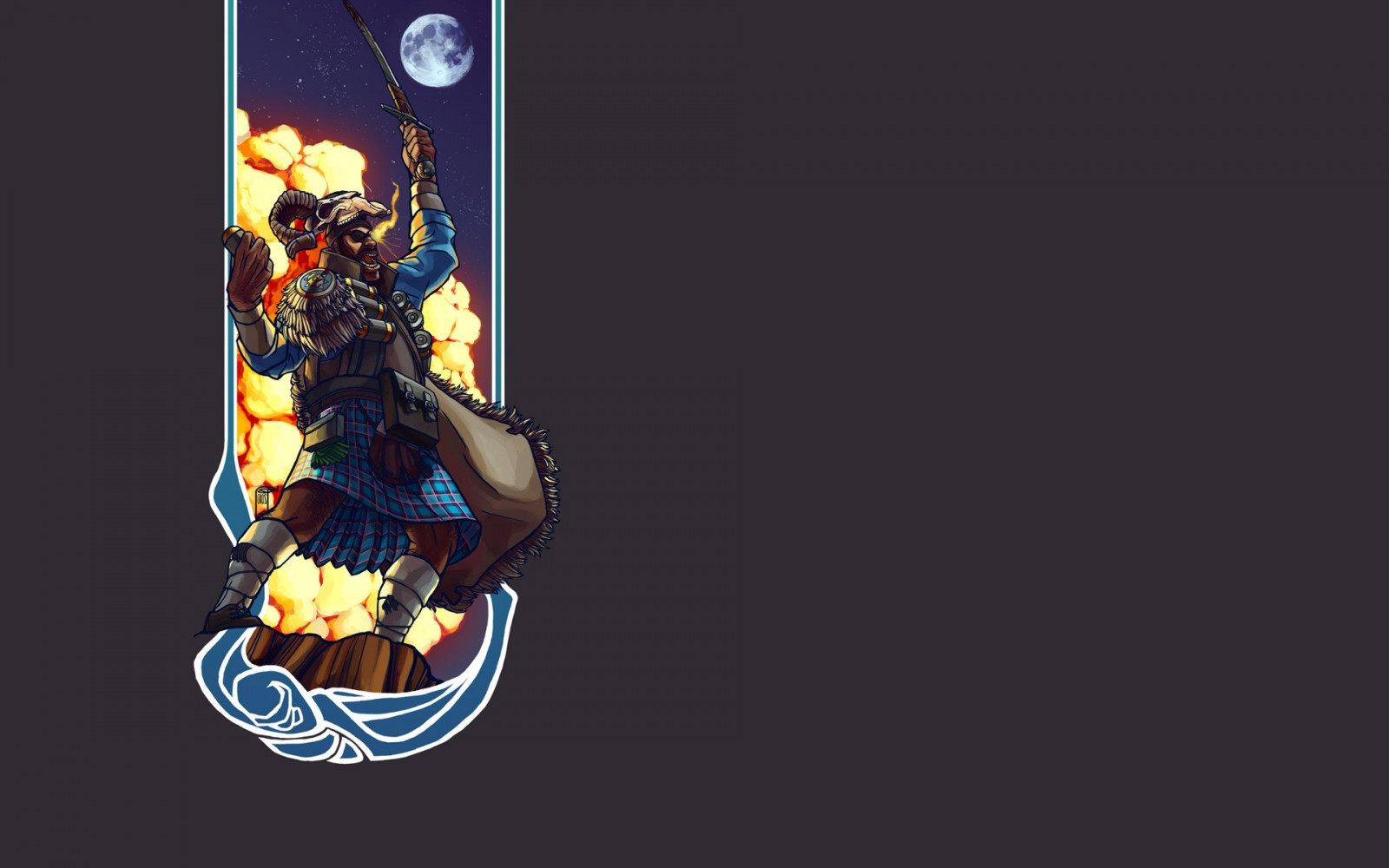 illustrazione, videogiochi, minimalismo, Team Fortress 2, Demolitore, pubblicità, immagine dello schermo, 1920x1200 px