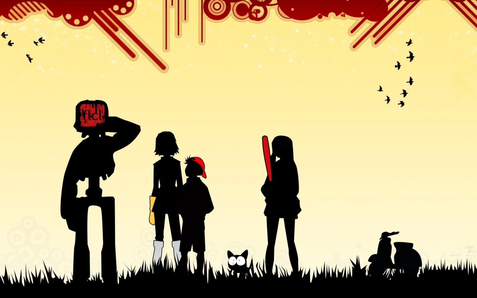 Wallpaper : orang-orang, ilustrasi, anime, bayangan hitam, gambar