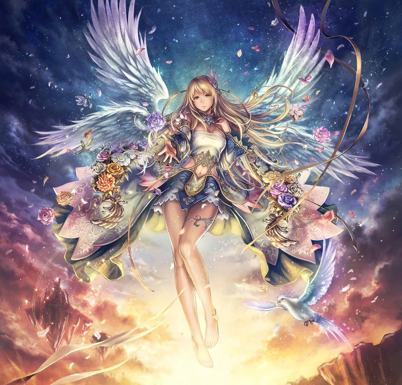 ilustrace, fantasy umění, anime, anděl, umělecká díla, mytologie ilustrace, fantasy umění, anime, anděl, umělecká díla, mytologie